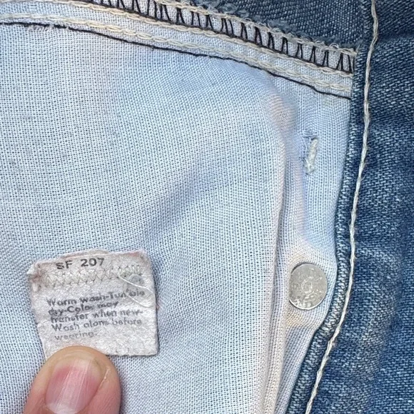 Levi's vintage (70s)white tag Wide Leg Women's carpenters Jeans - Picture 12 of 16